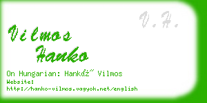 vilmos hanko business card